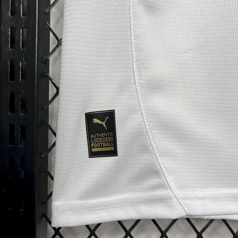 Camisa Parma Home 24/25 Torcedor Bramca e Preta