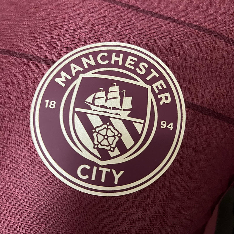 Camisa Manchester City Third 24/25 Jogador Vermelha