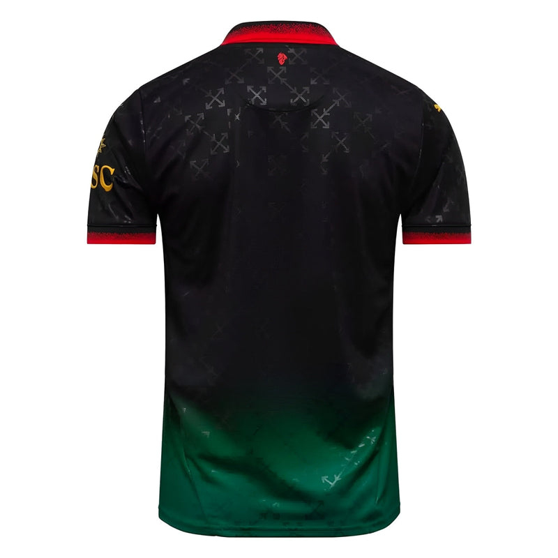 Camisa AC Milan Off-White 25/26 Torcedor Preta