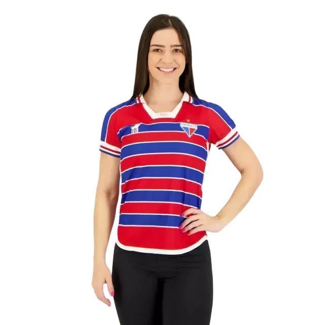 Camisa Fortaleza Home 23/24 - Feminina Vermelha e Azul