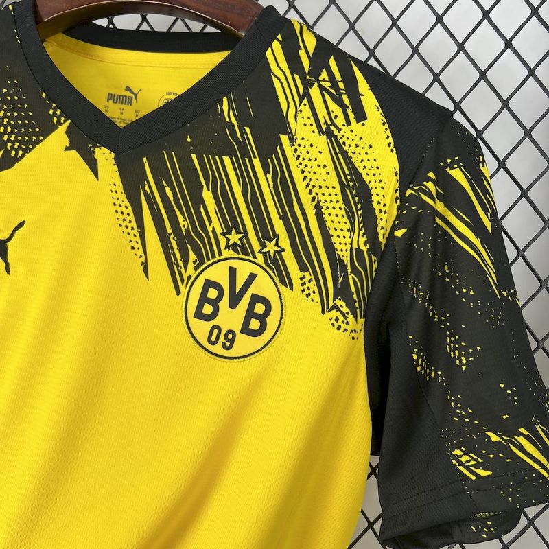 Camisa Borussia Dortmund Home 25/26 Torcedor Amarela e Preta
