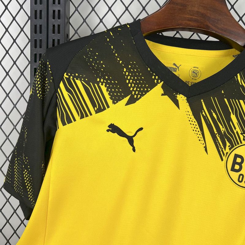 Camisa Borussia Dortmund Home 25/26 Torcedor Amarela e Preta