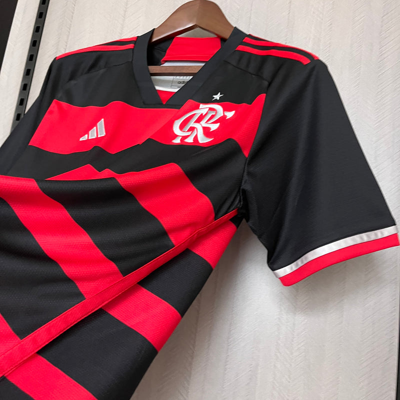 Camisa Flamengo Home 24/25 Torcedor Preta e Vermelha