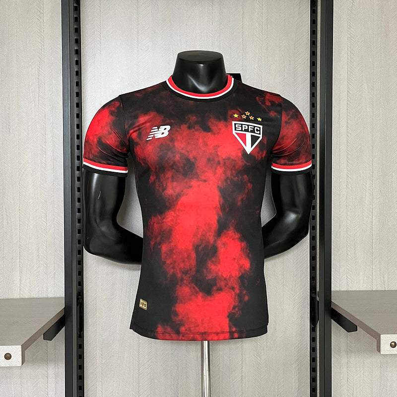 Camisa São Paulo Third 24/25 Jogador Vermelha e Preta