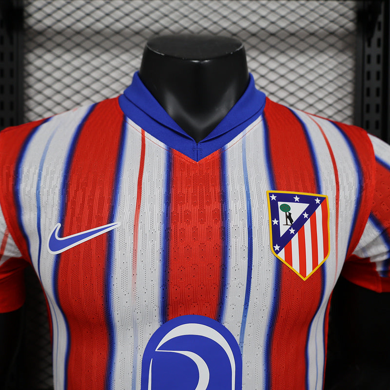 Camisa Atlético de Madrid Home 24/25 Jogador Branca e Vermelha