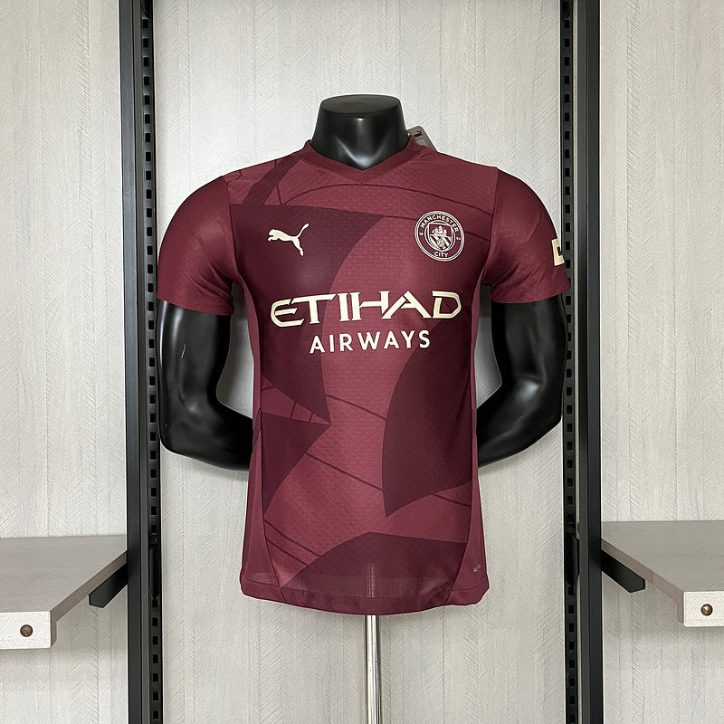 Camisa Manchester City Third 24/25 Jogador Vermelha