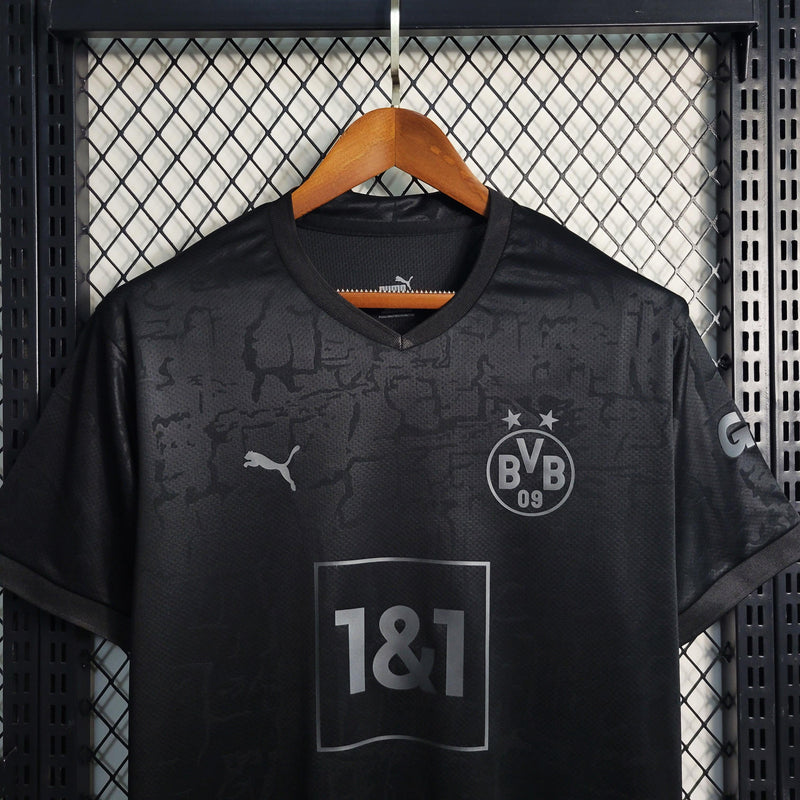 Camisa Borussia Dortmund Blackout 23/24 - Torcedor Preta