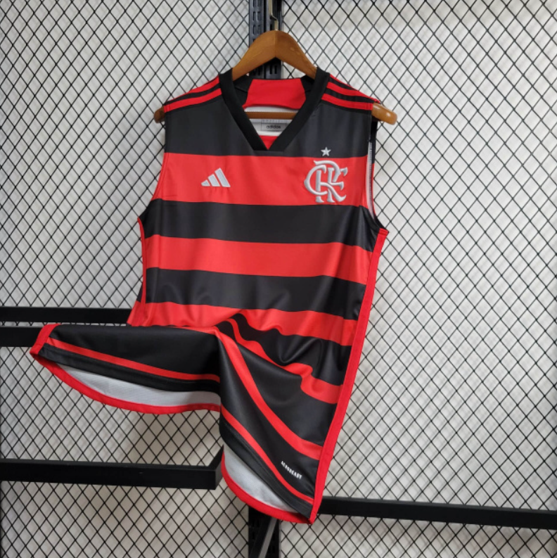 Regata Flamengo Home 24/25 Torcedor Preta e Vermelha