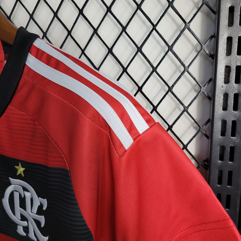 Camisa Flamengo Home 23/24 Feminina Preta e Vermelha