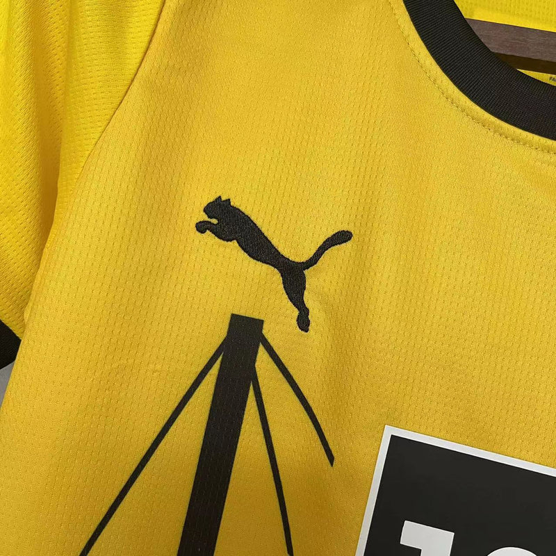 Camisa Borussia Dortmund Home 23/24 Feminina Amarela