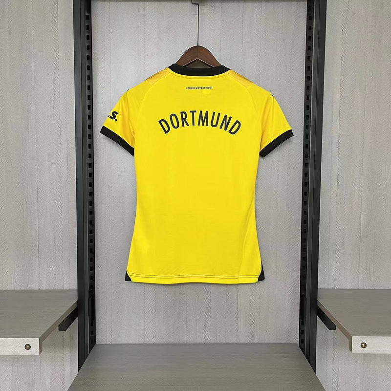 Camisa Borussia Dortmund Home 23/24 Feminina Amarela