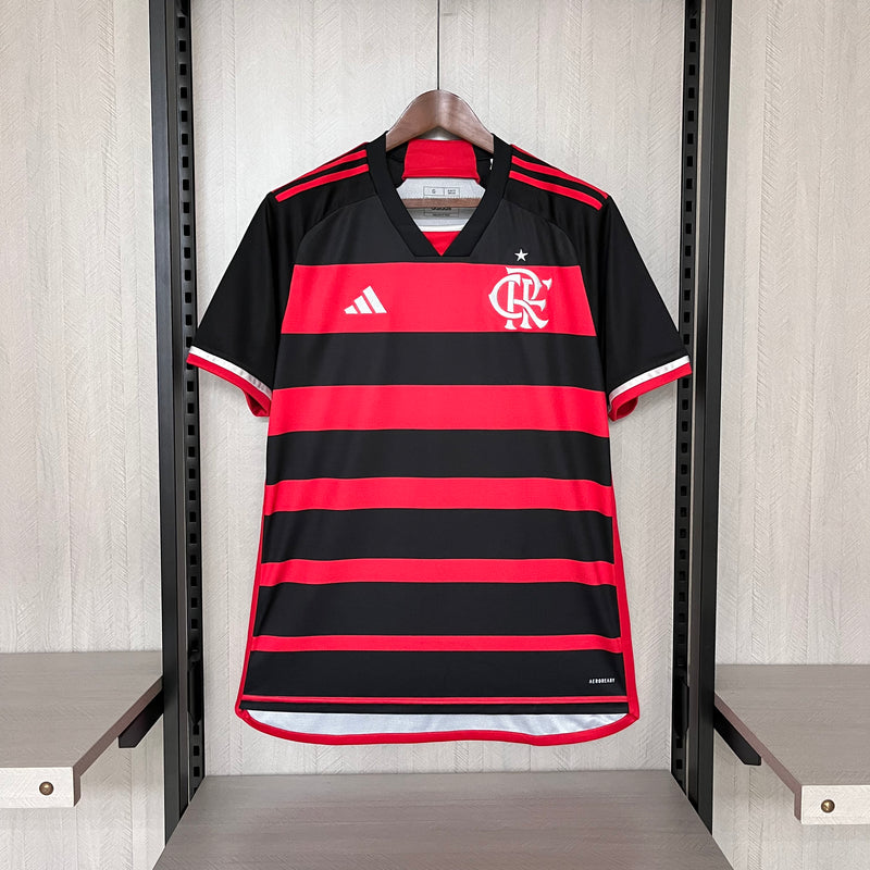 Camisa Flamengo Home 24/25 Torcedor Preta e Vermelha