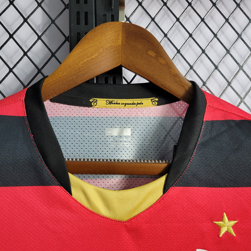 Camisa Flamengo Home 08/09 Retrô Preta e Vermelha
