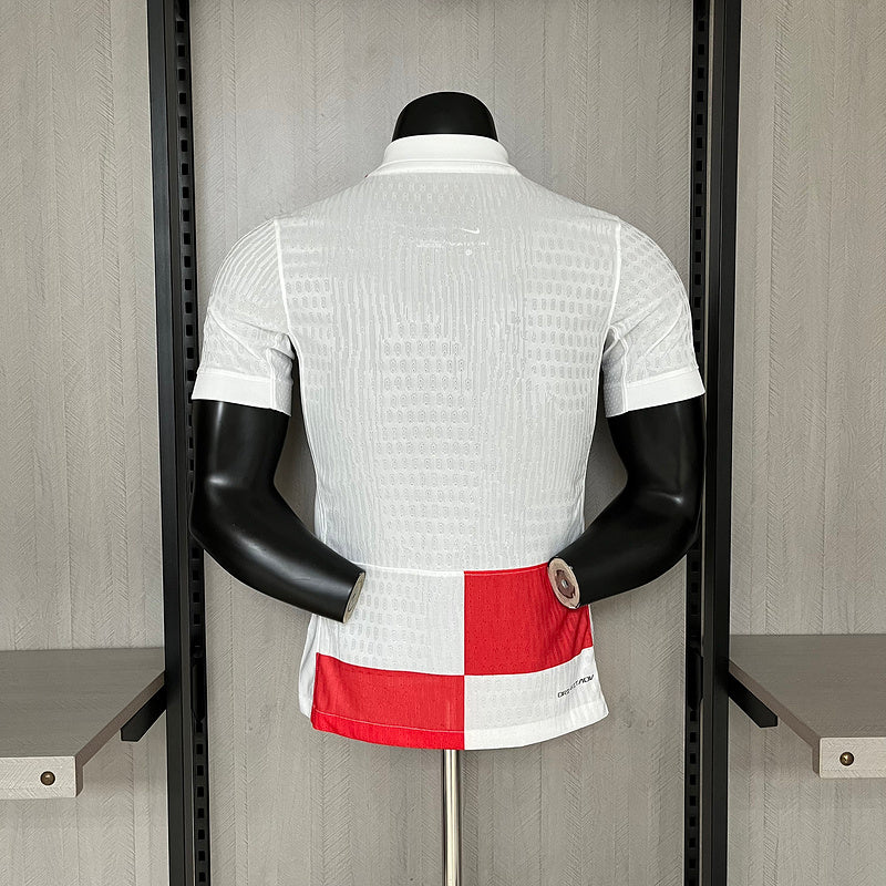 Camisa Croácia Home 24/25 Jogador Branca e Vermelha