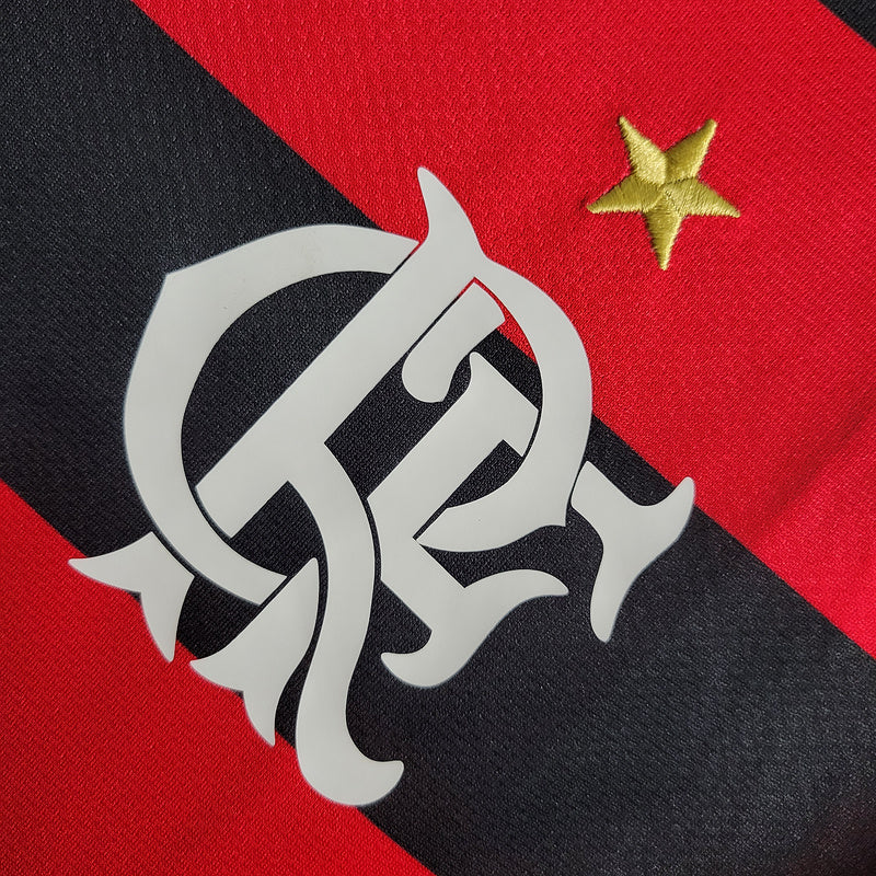 Camisa Flamengo Home 08/09 Retrô Preta e Vermelha