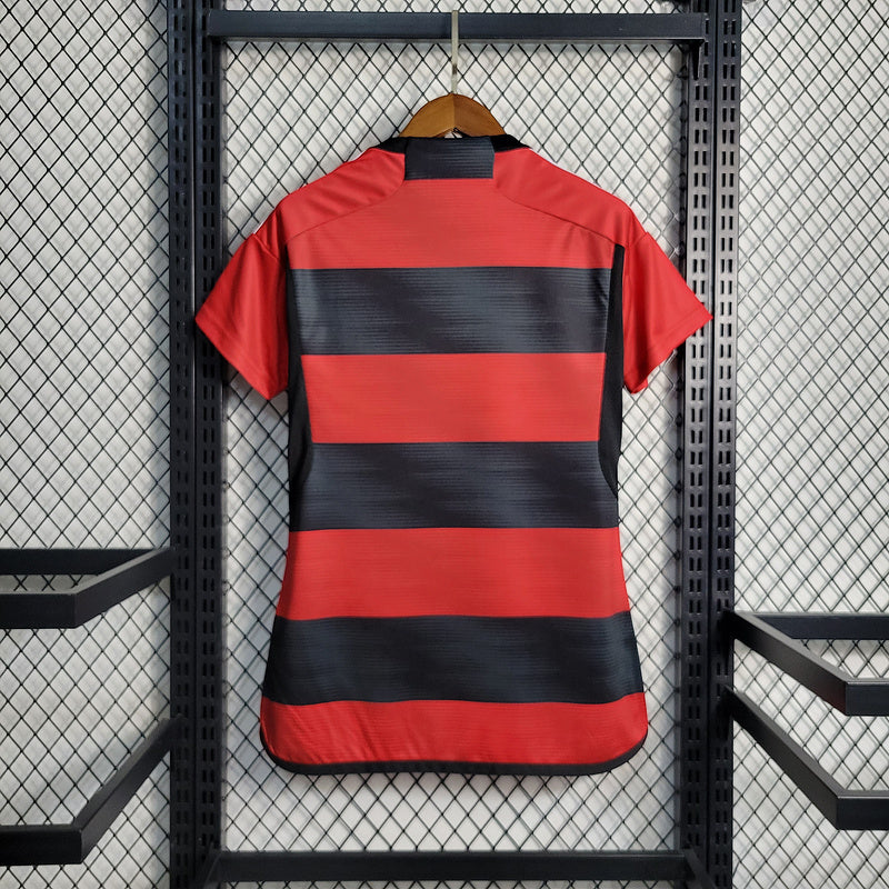 Camisa Flamengo Home 23/24 Feminina Preta e Vermelha