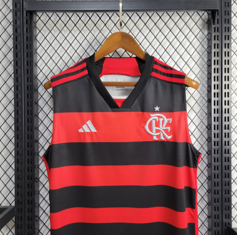 Regata Flamengo Home 24/25 Torcedor Preta e Vermelha