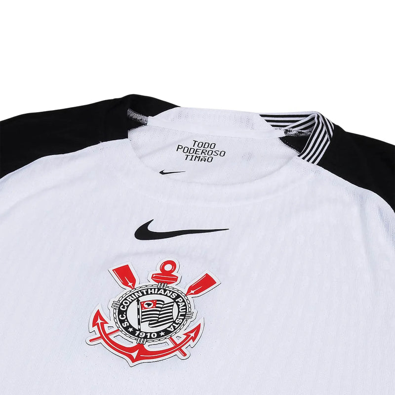 Camisa Corinthians Home 25/26 - Jogador Branca e Preta