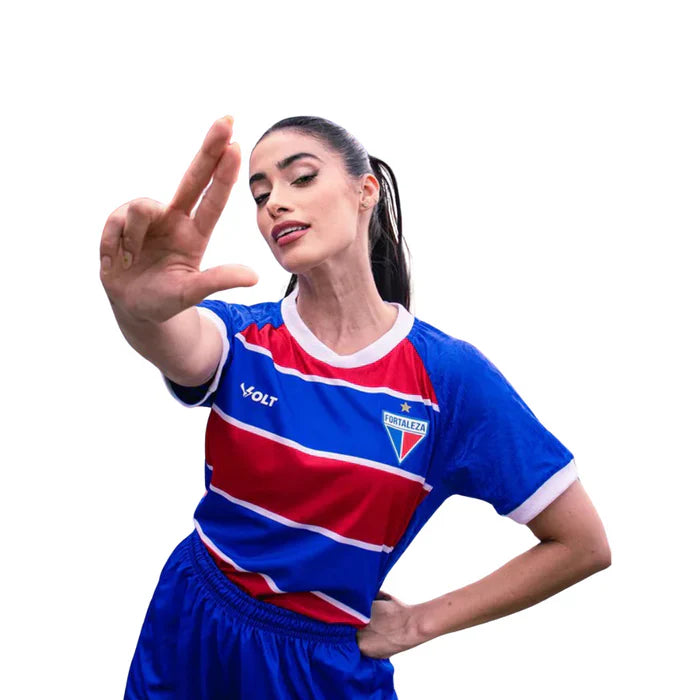 Camisa Fortale Home 24/25 - Feminna Vermelha e Azul