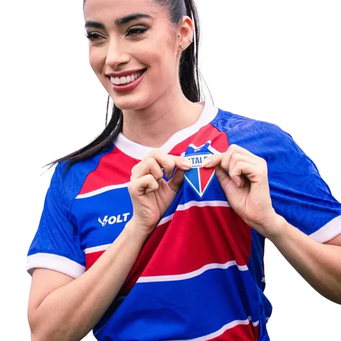 Camisa Fortale Home 24/25 - Feminna Vermelha e Azul
