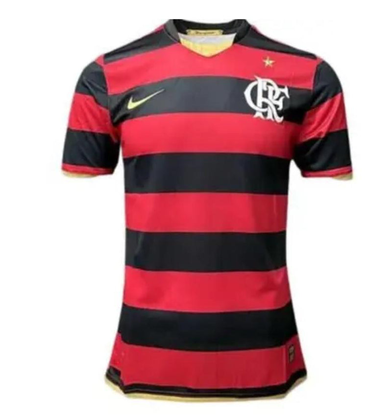 Camisa Flamengo Home 08/09 Retrô Preta e Vermelha