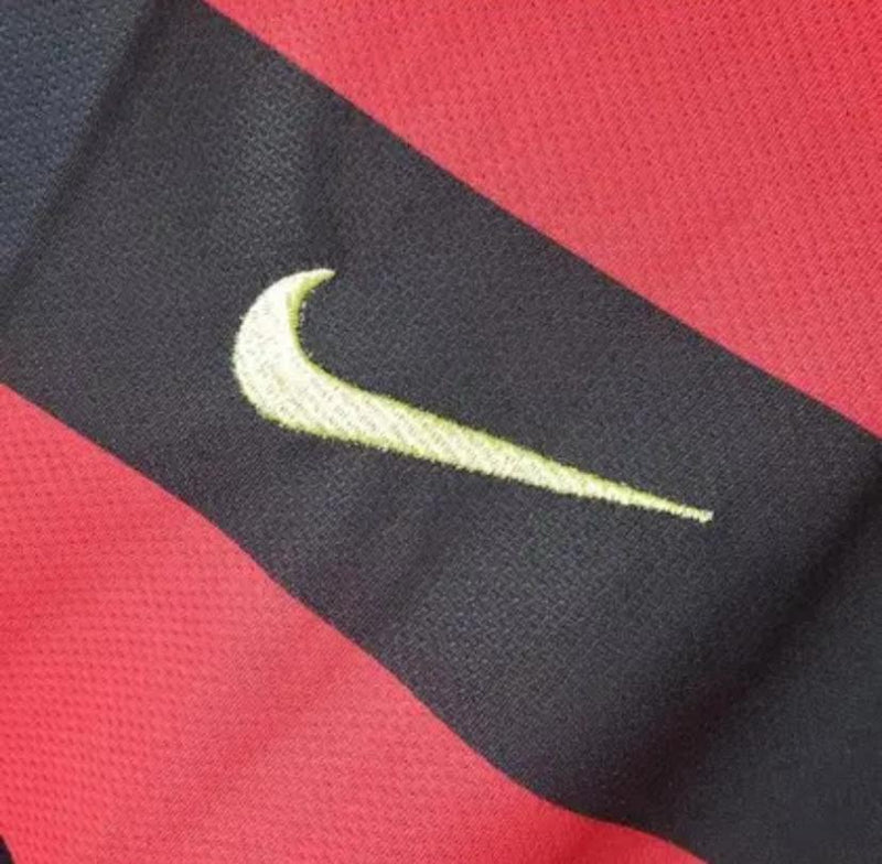 Camisa Flamengo Home 08/09 Retrô Preta e Vermelha