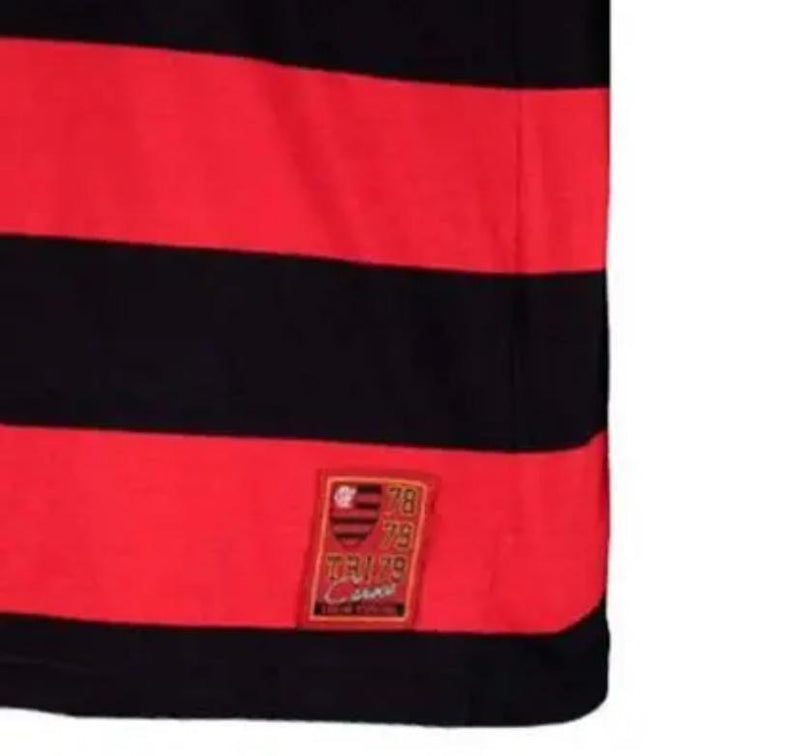 Camisa Flamengo Home 78/79 Retrô Preta e Vermelha
