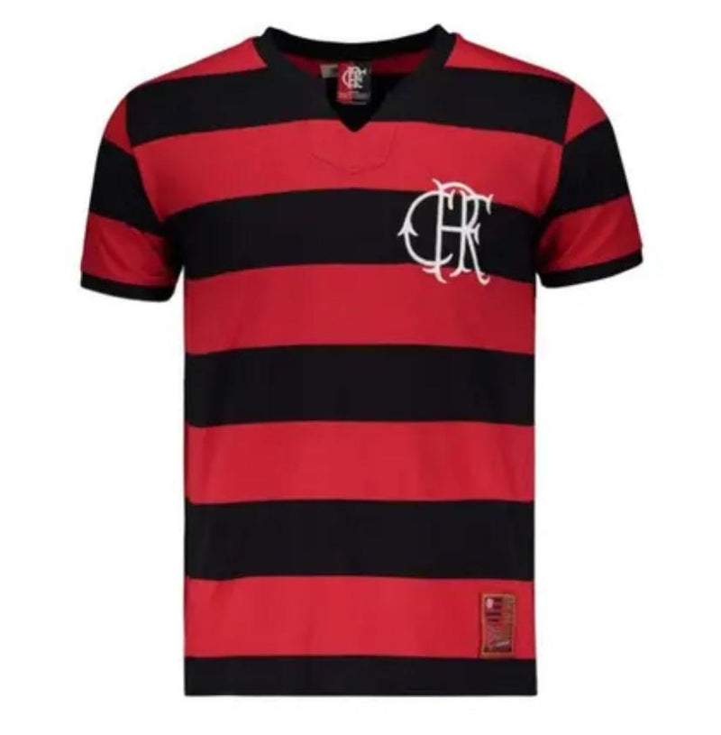 Camisa Flamengo Home 78/79 Retrô Preta e Vermelha