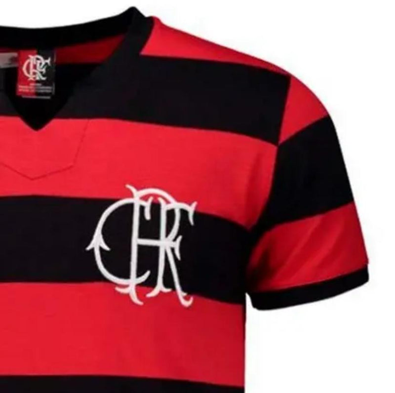 Camisa Flamengo Home 78/79 Retrô Preta e Vermelha