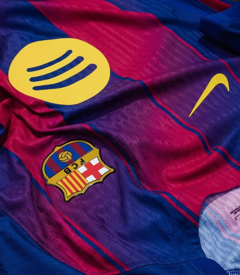 Camisa Barcelona Home 25/26 Jogador Azul e Vermelha