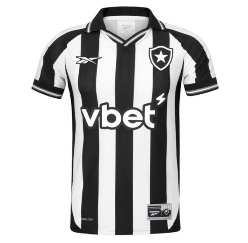 Camisa Botafogo Home 25/26 Torcedor - Preta e Branca