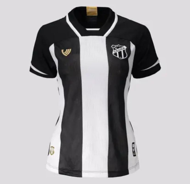 Camisa Ceará Home 25/26 Feminina Preta e Branca
