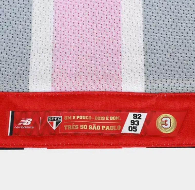 Camisa São Paulo Away 25/26 Jogador Vermelha e Branca