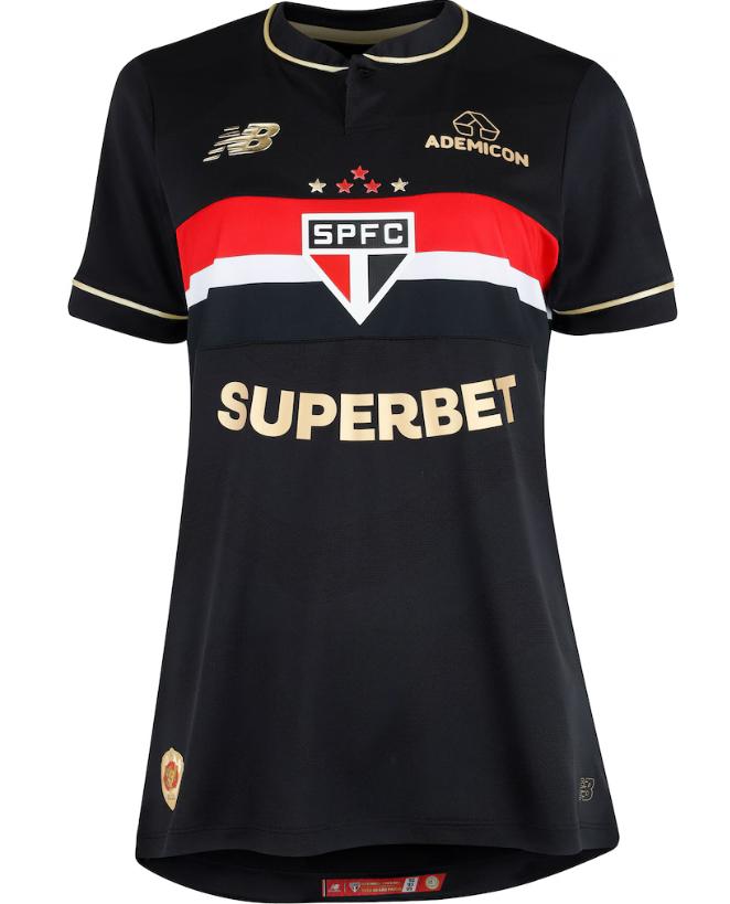Camisa São Paulo Third 25/26 Fiminina Preta