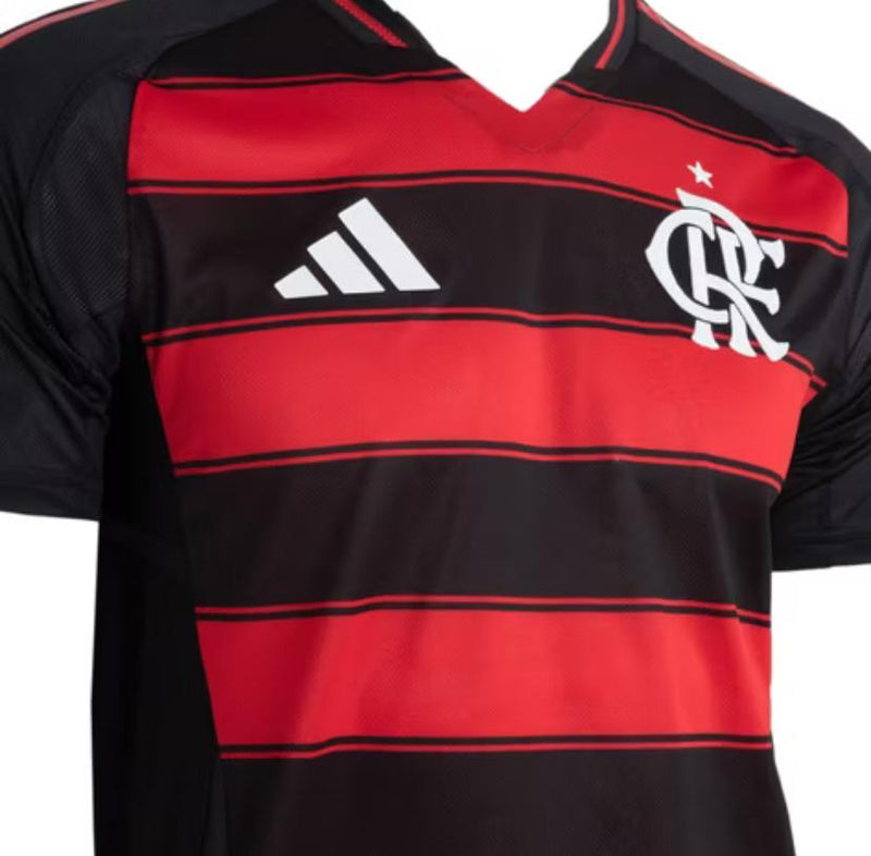 Camisa Flamengo Home 25/26 Jogador Preta e Vermelha