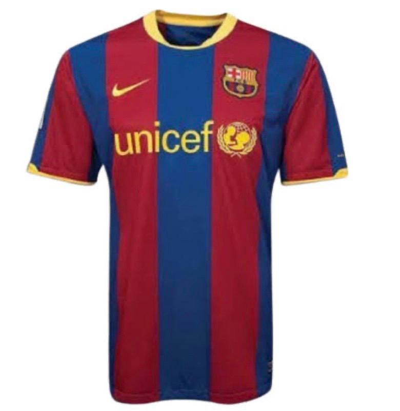 Camisa Barcelona Home Retrô 10/11 Torcedor Azul e Vermelha