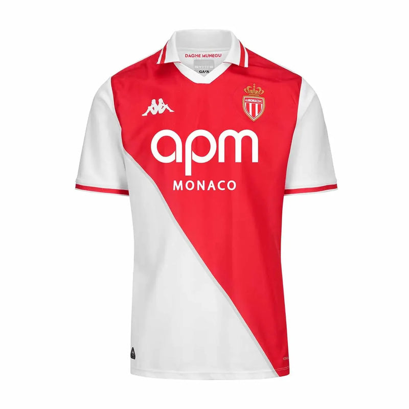 Camisa Mônaco Home 24/25 - Torcedor Branca e Vermelha
