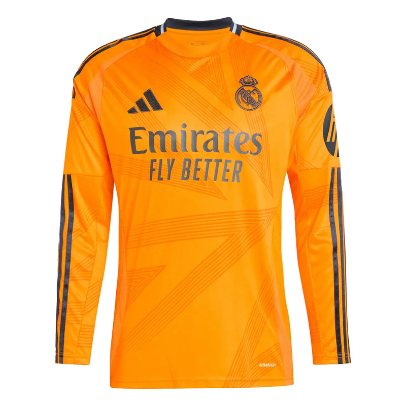 Camisa Real Madrid Away 24/25 Manga Longa - Torcedor Laranja