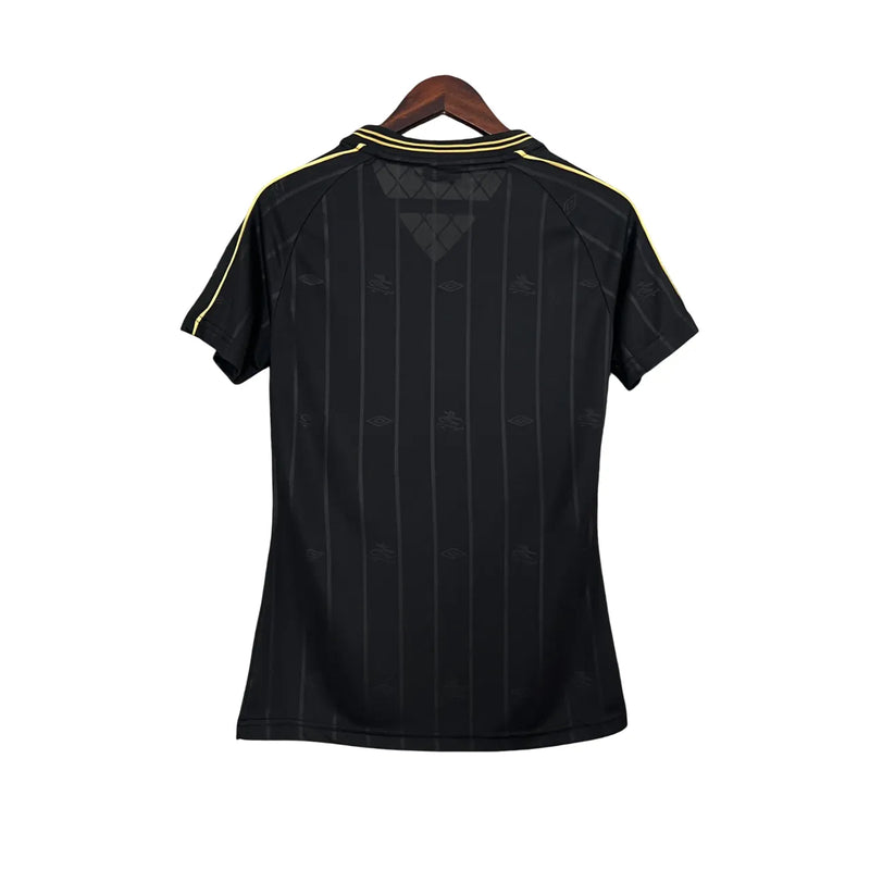 Camisa Santos Charlie Brown Jr. 24/25 - Feminina Preta e Dourada
