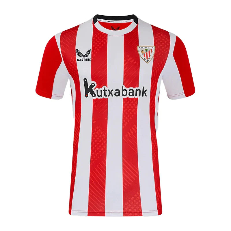 Camisa Athletic Bilbao Home 24/25 Torcedor Vermelha e Branca