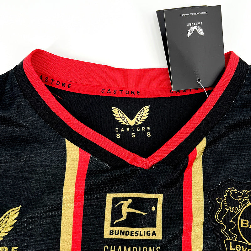 Camisa Bayer Leverkusen Especial 24/25 Torcedor Preta e Dourada