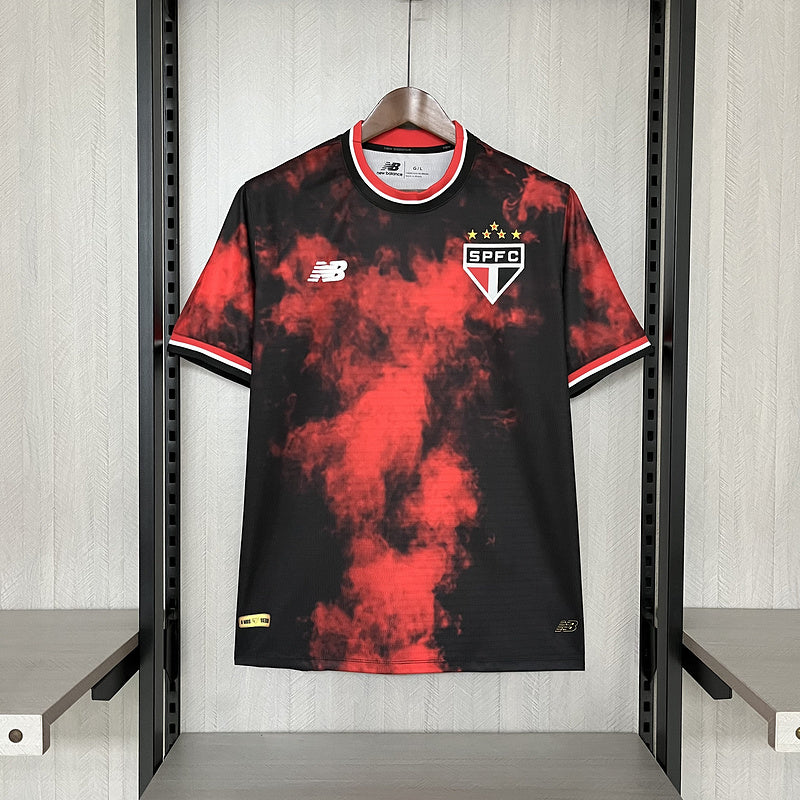Camisa São Paulo Third 24/25 Torcedor Vermelha e Preta
