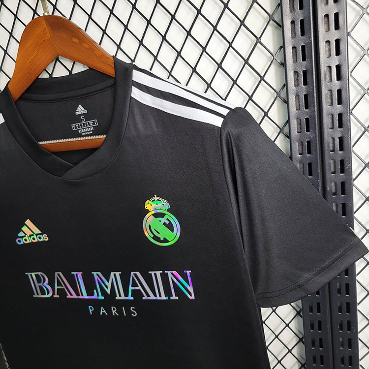 Camisa Real Madrid Balmain 23/24 - Torcedor Preta