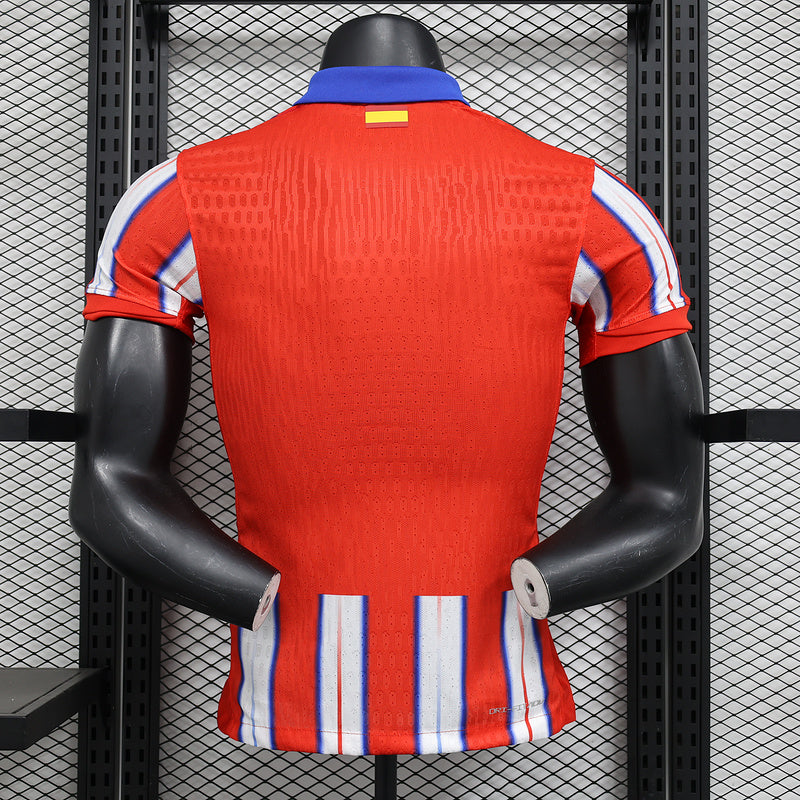 Camisa Atlético de Madrid Home 24/25 Jogador Branca e Vermelha