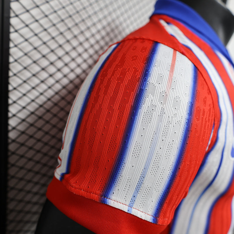 Camisa Atlético de Madrid Home 24/25 Jogador Branca e Vermelha