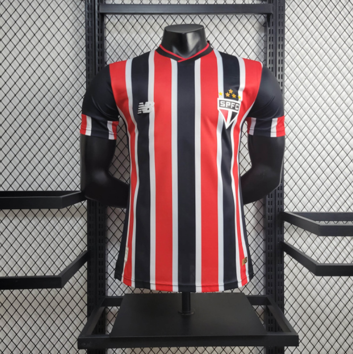 Camisa São Paulo Away 24/25 Jogdor Vermelha e Branca