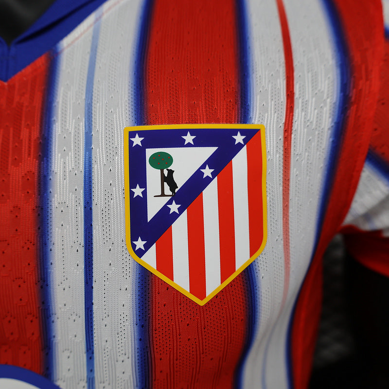 Camisa Atlético de Madrid Home 24/25 Jogador Branca e Vermelha