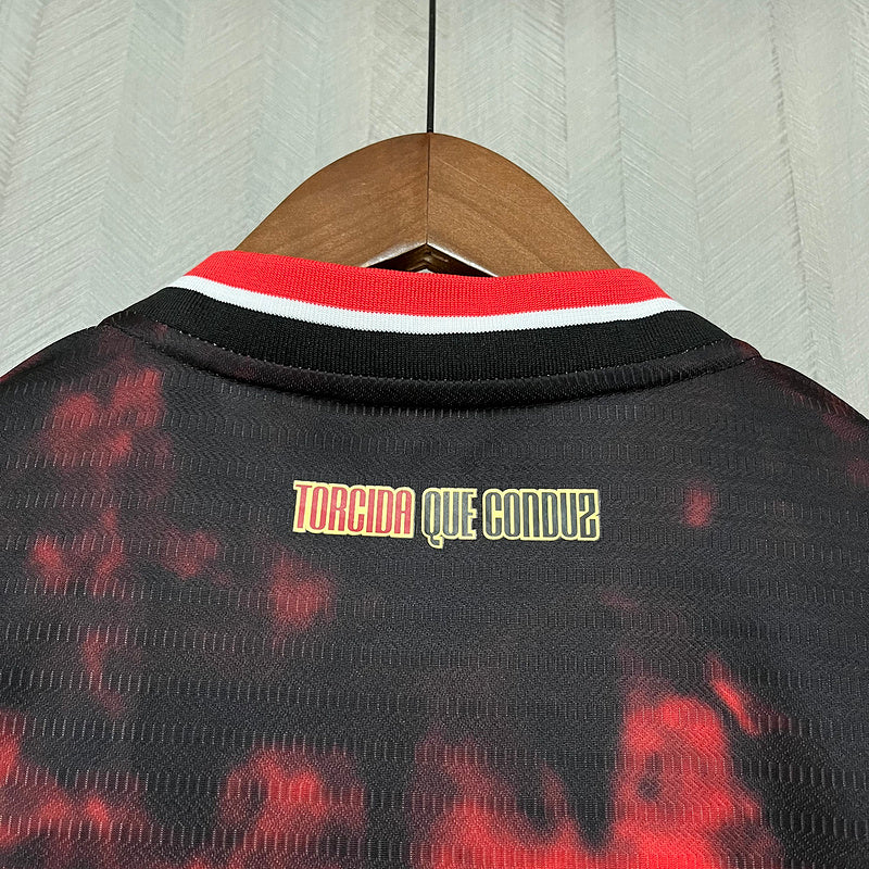 Camisa São Paulo Third 24/25 Torcedor Vermelha e Preta