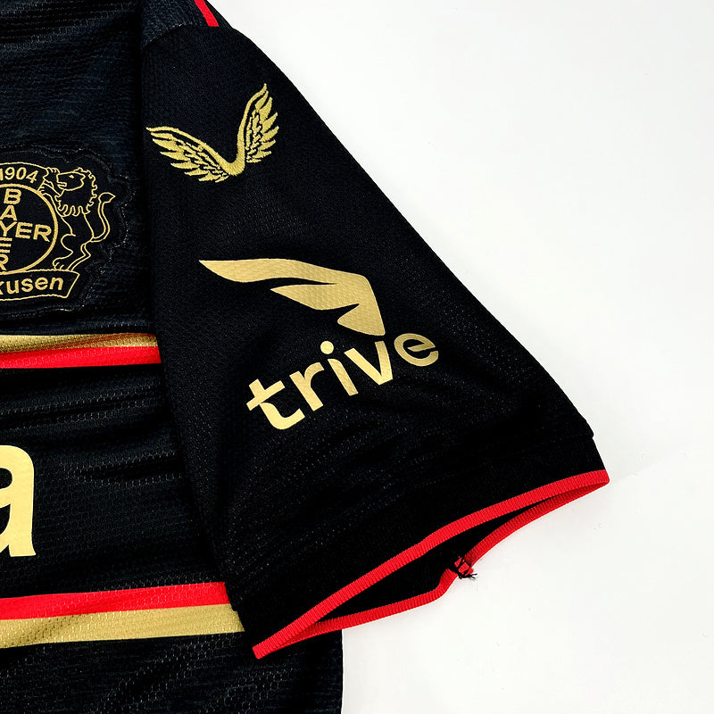 Camisa Bayer Leverkusen Especial 24/25 Torcedor Preta e Dourada