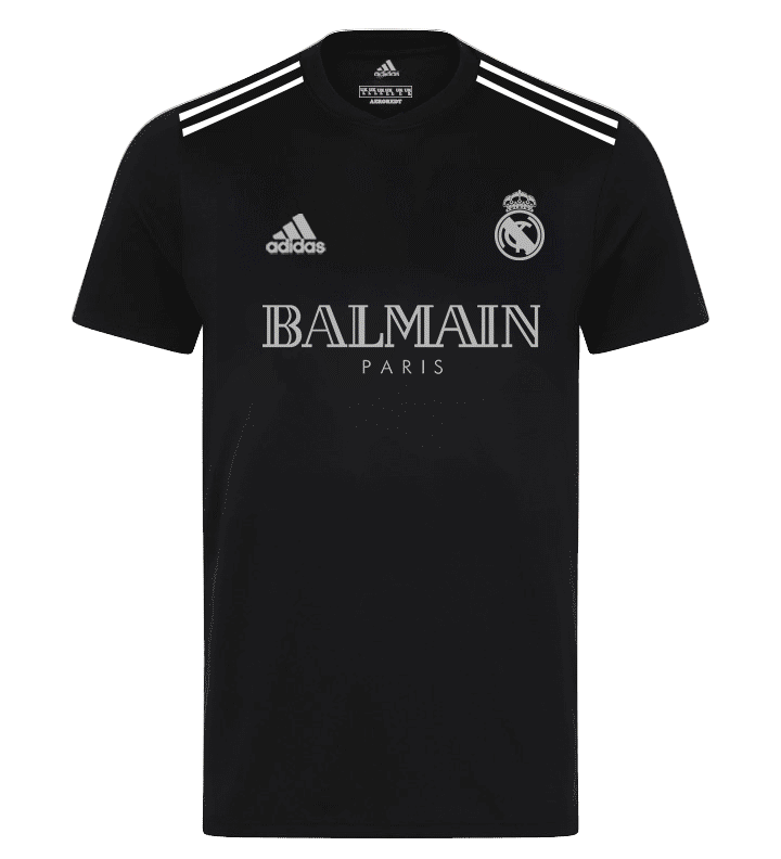 Camisa Real Madrid Balmain 23/24 - Torcedor Preta